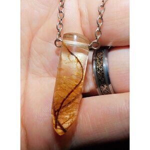 Handmade Fairycore Mossy Vine Resin Necklace